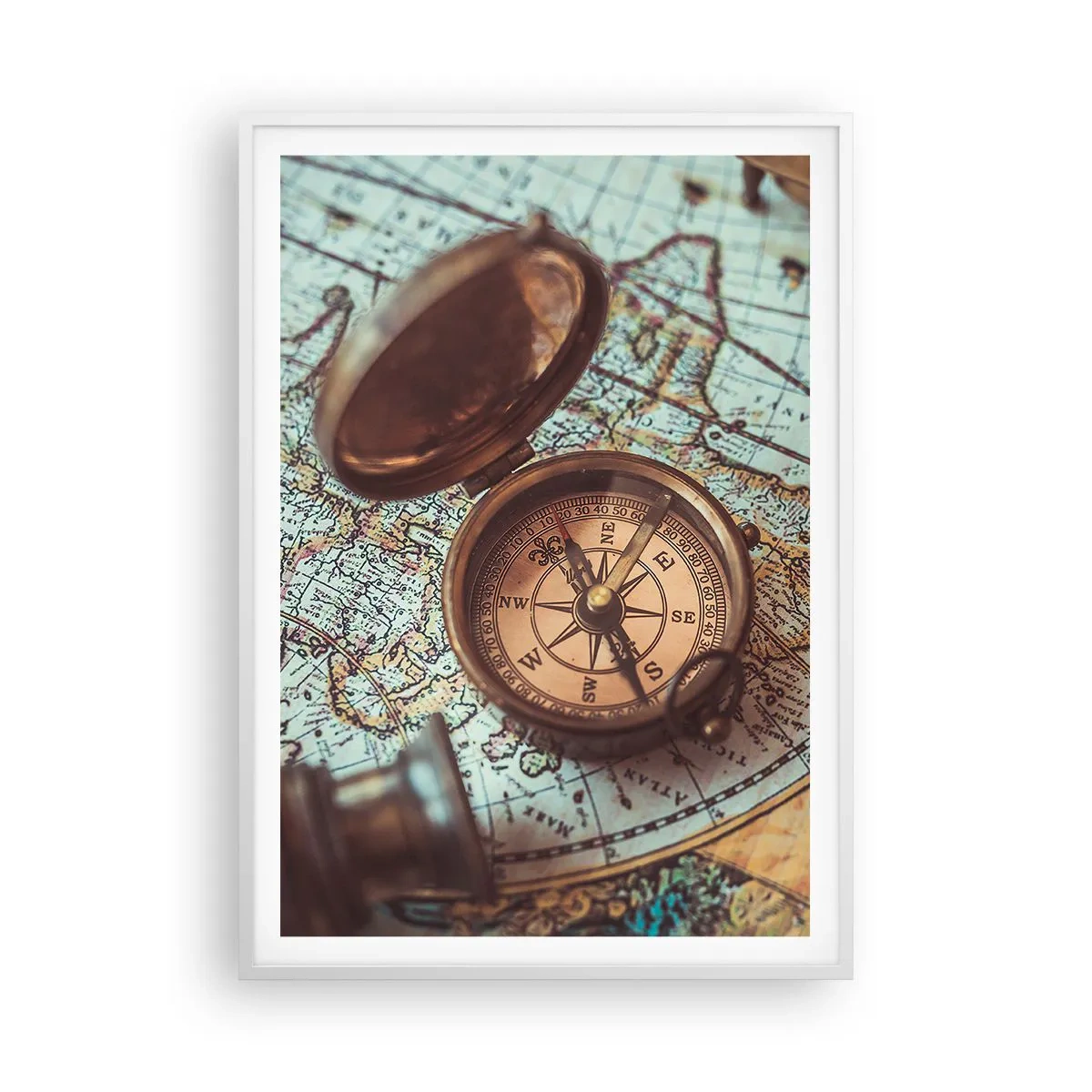 Affisch i vit ram - För äventyrare - 70x100 cm