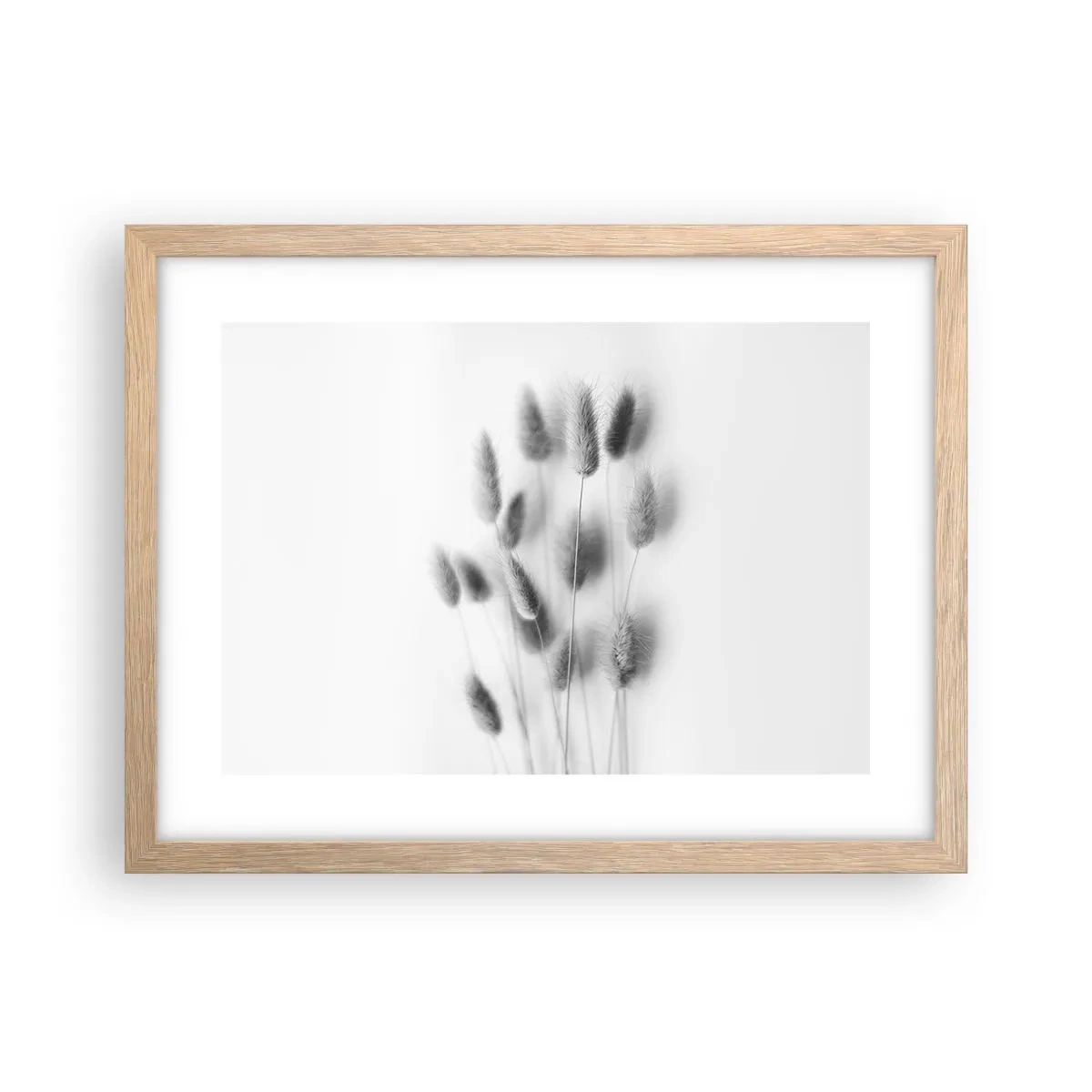 Affisch i ram av ljusek - Fluffigt gräs - 40x30 cm