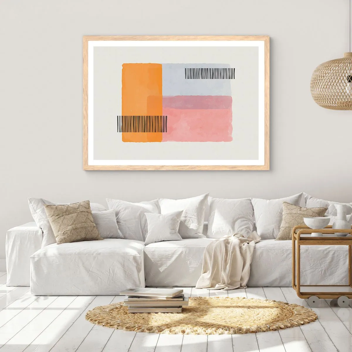 Affisch i ram av ljusek - Från hörna till hörna - 100x70 cm