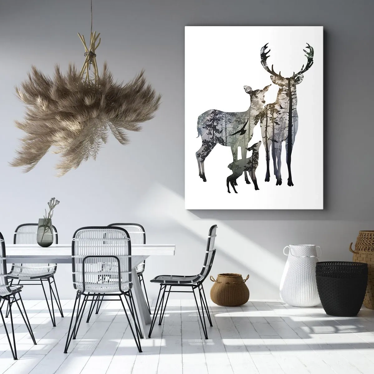 Canvastavla - Bild på duk - Familjefoto - 45x80 cm