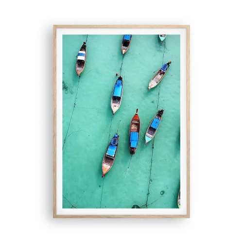 Affisch i ram av ljusek - Under en glad väntan - 70x100 cm