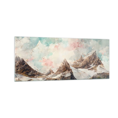 Glastavla - Bild på glas - Steniga blad - 100x40 cm