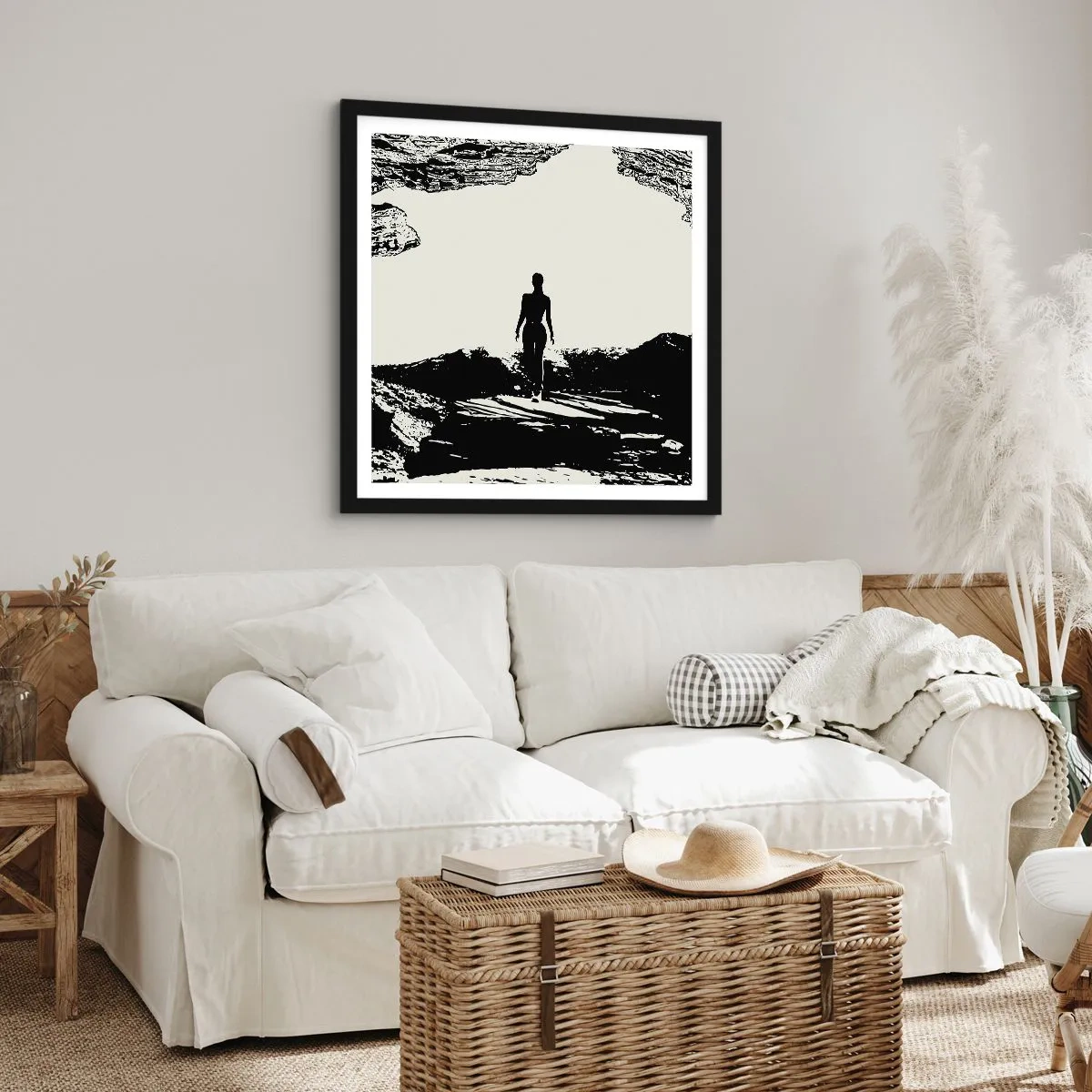 Affisch i svart ram - En ny blick - 40x40 cm