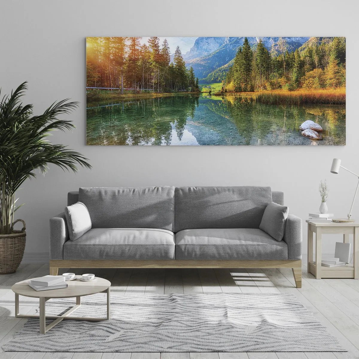 Glastavla - Bild på glas - Höstens mildhet - 90x30 cm