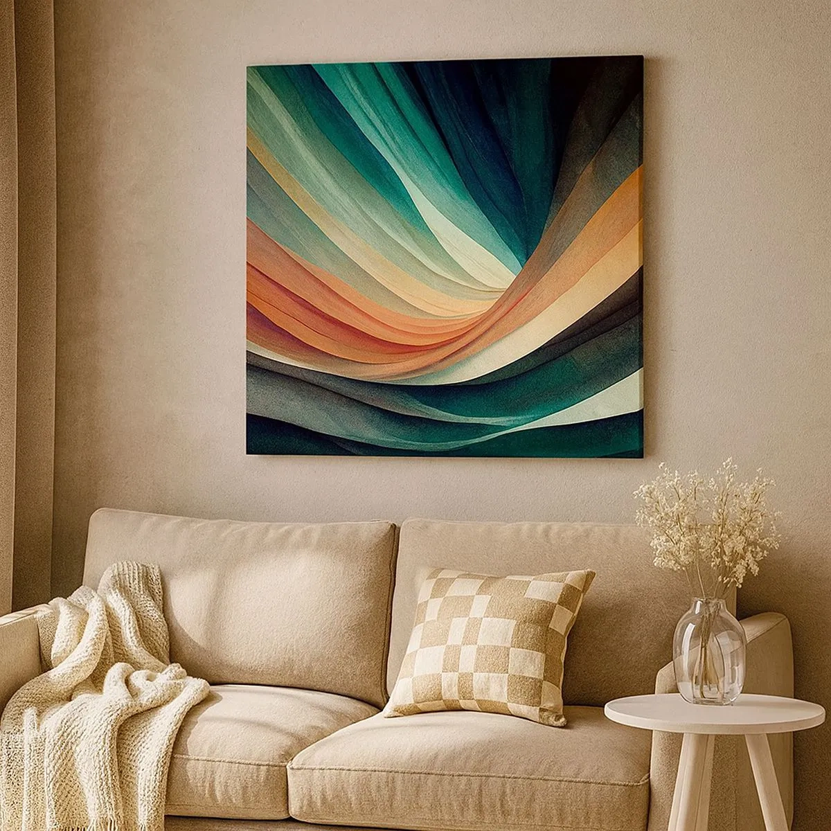 Canvastavla - Bild på duk - Vävd av färger - 30x30 cm