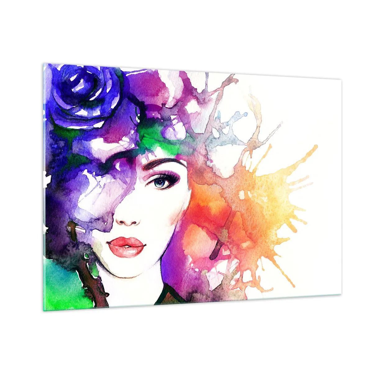 Glastavla - Bild på glas - Med huvudet i himlen - 100x70 cm
