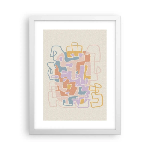 Affisch i vit ram - Labyrint - ett glädjefyllt äventyr - 30x40 cm