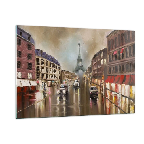 Glastavla - Bild på glas - Det är bara tornet som räknas - 120x80 cm