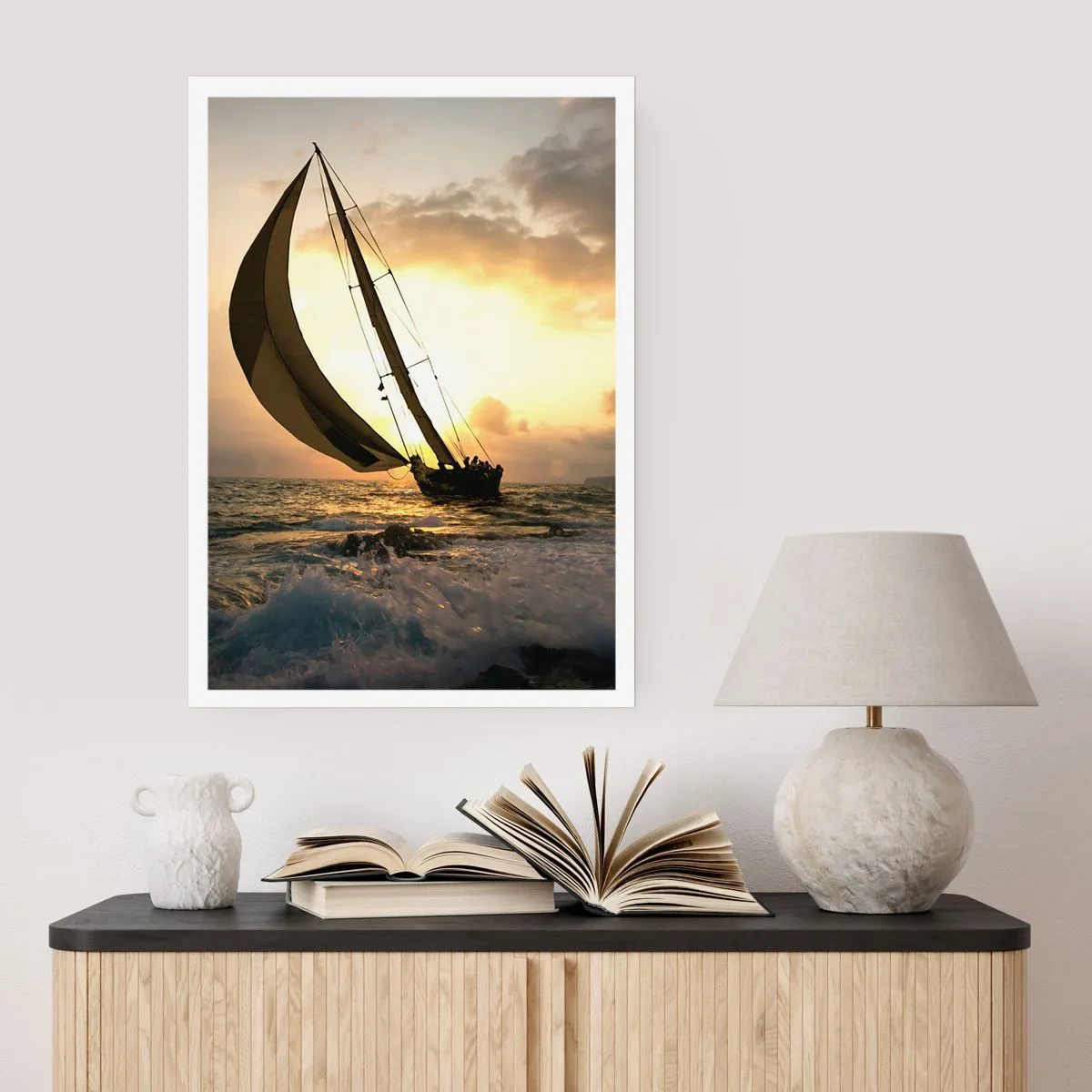 Affisch - Med och mot vinden - 50x70 cm