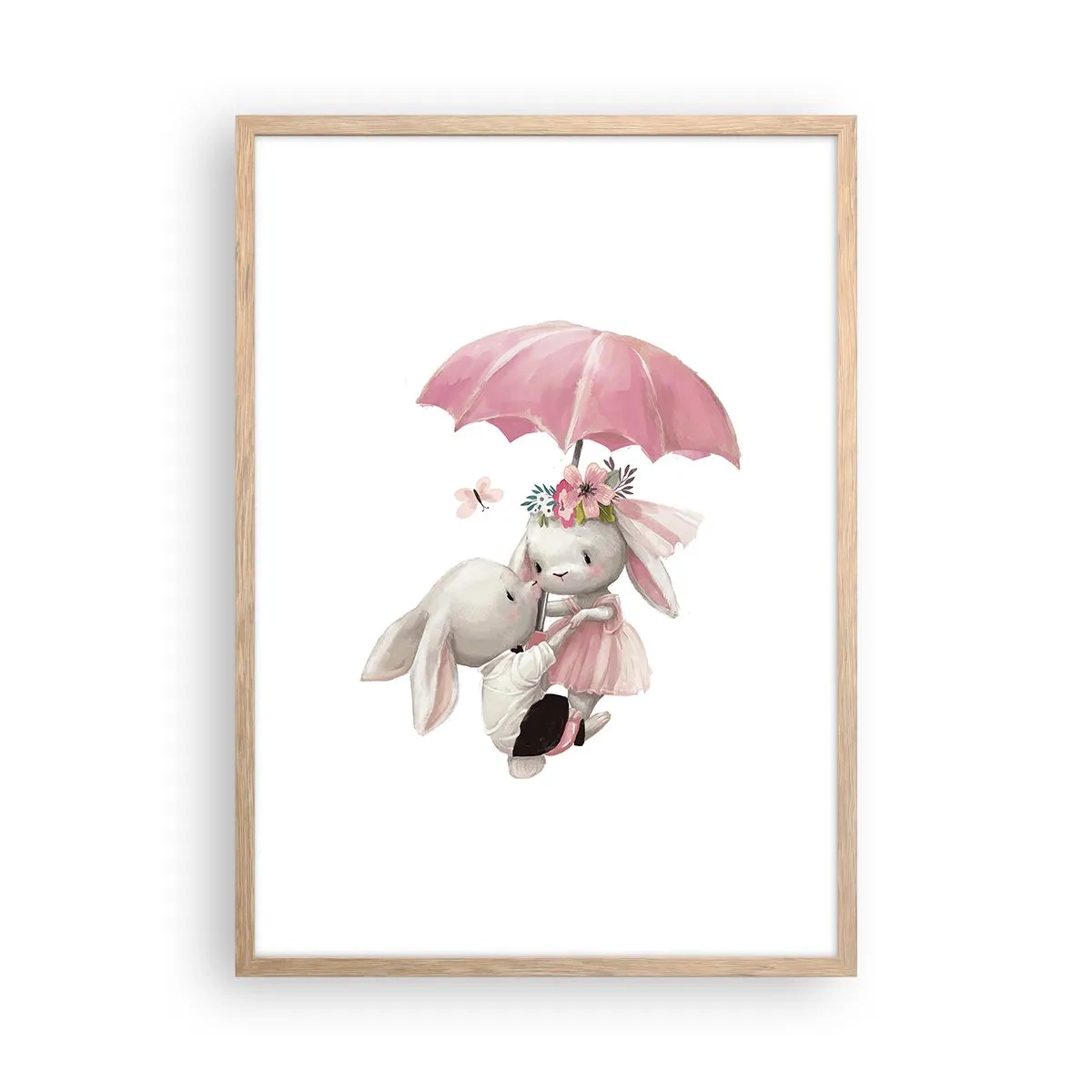 Affisch i ram av ljusek - Det är just kärlek - 50x70 cm