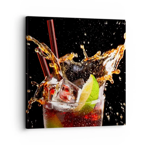 Canvastavla - Bild på duk - Färgernas glädje och energi - 30x30 cm