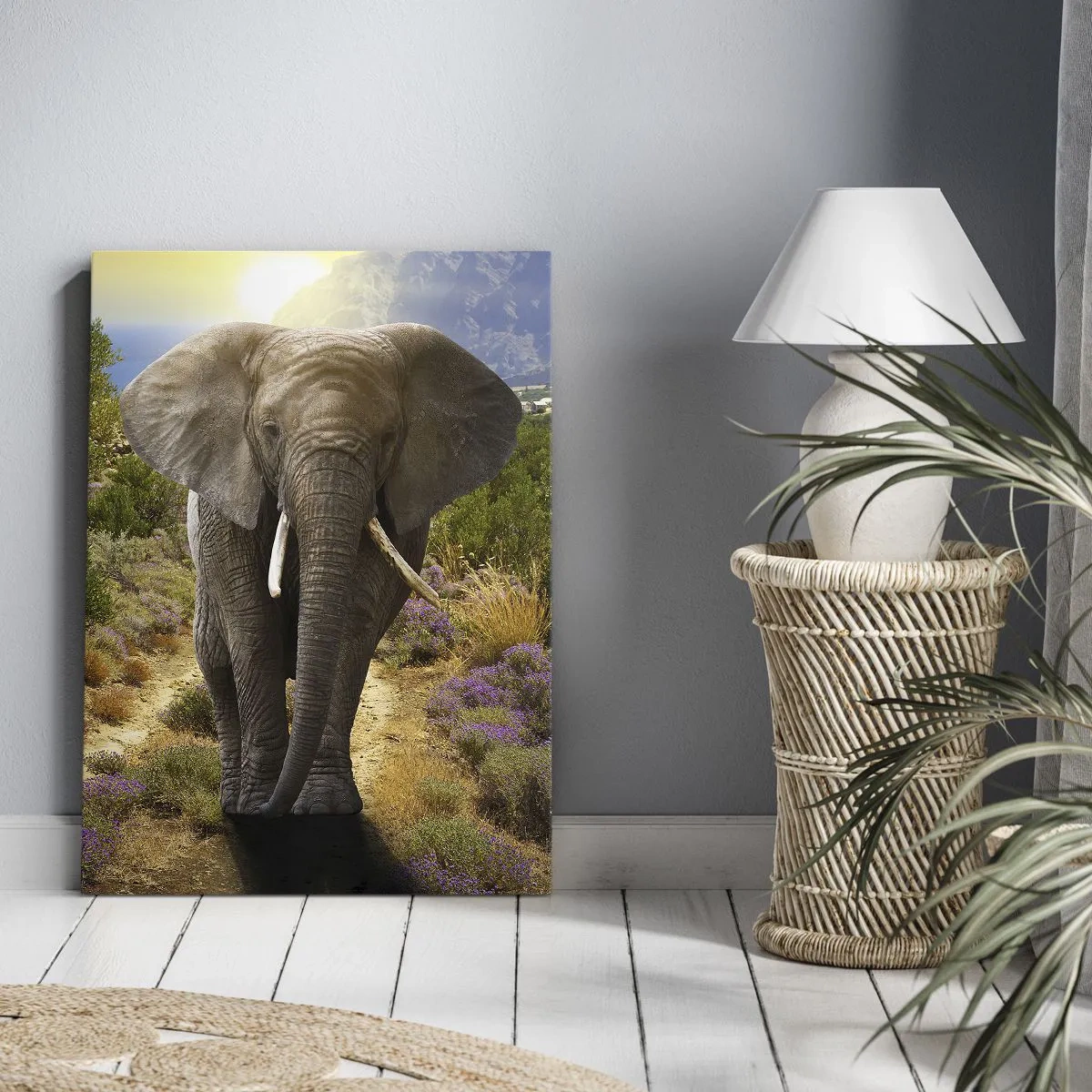 Canvastavla - Bild på duk - Så såg Edens trädgård ut - 45x80 cm