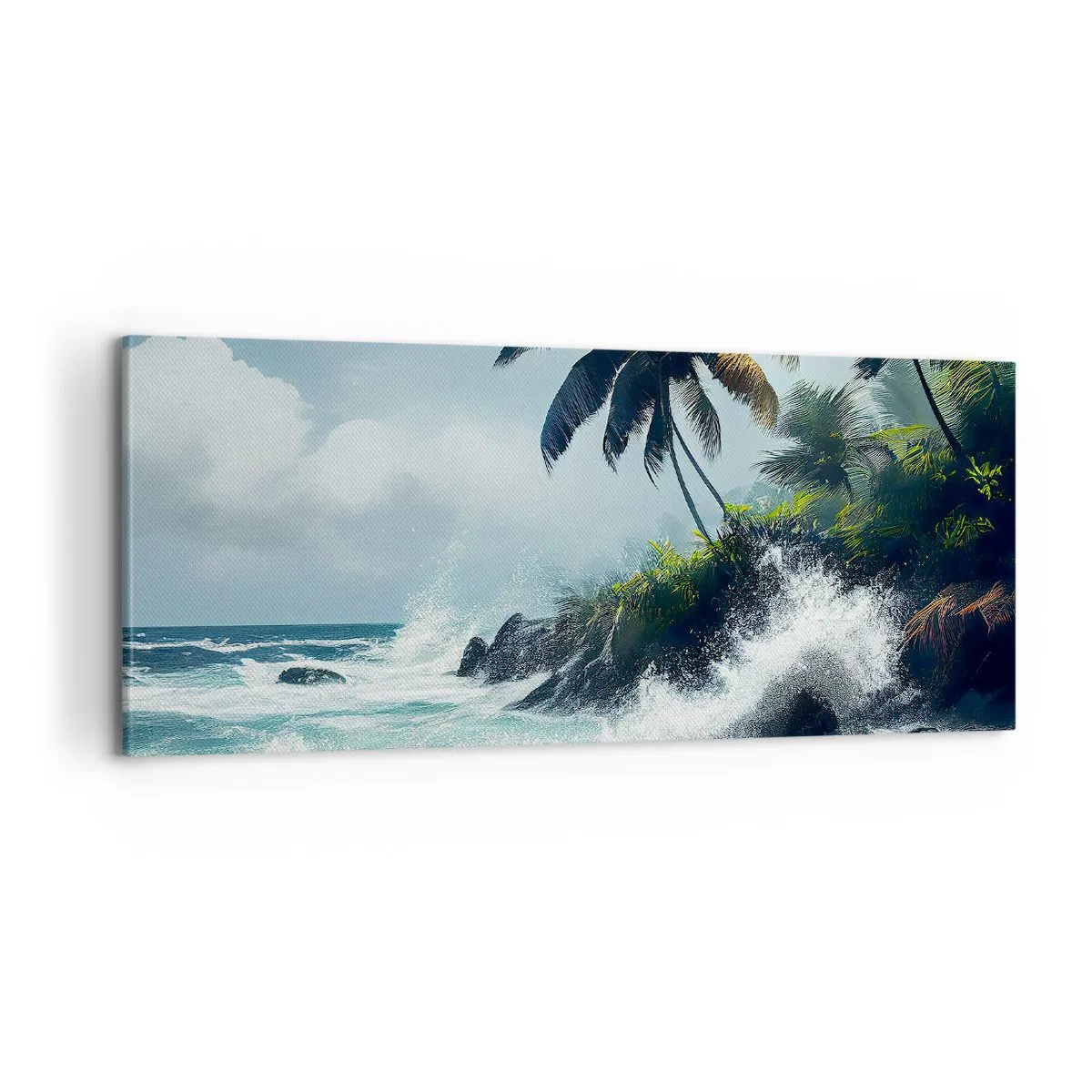 Canvastavla - Bild på duk - På en tropisk strand - 100x40 cm