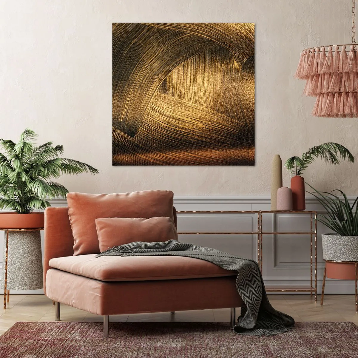 Canvastavla - Bild på duk - I gyllene labyrint - 40x40 cm