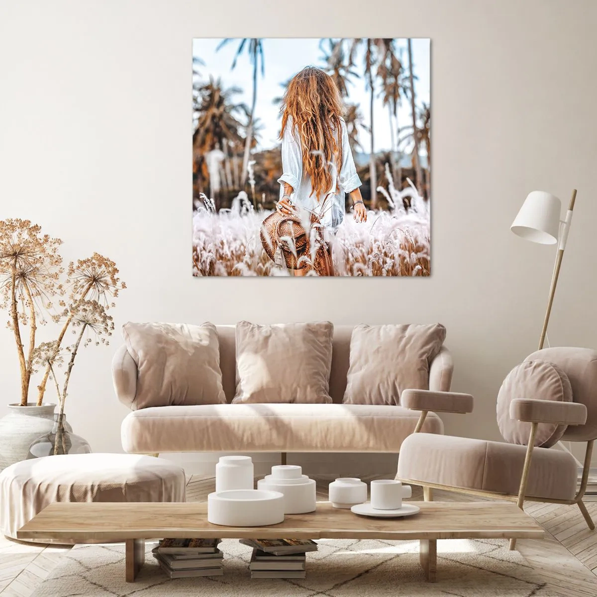 Canvastavla - Bild på duk - Född ur gräsdun - 40x40 cm