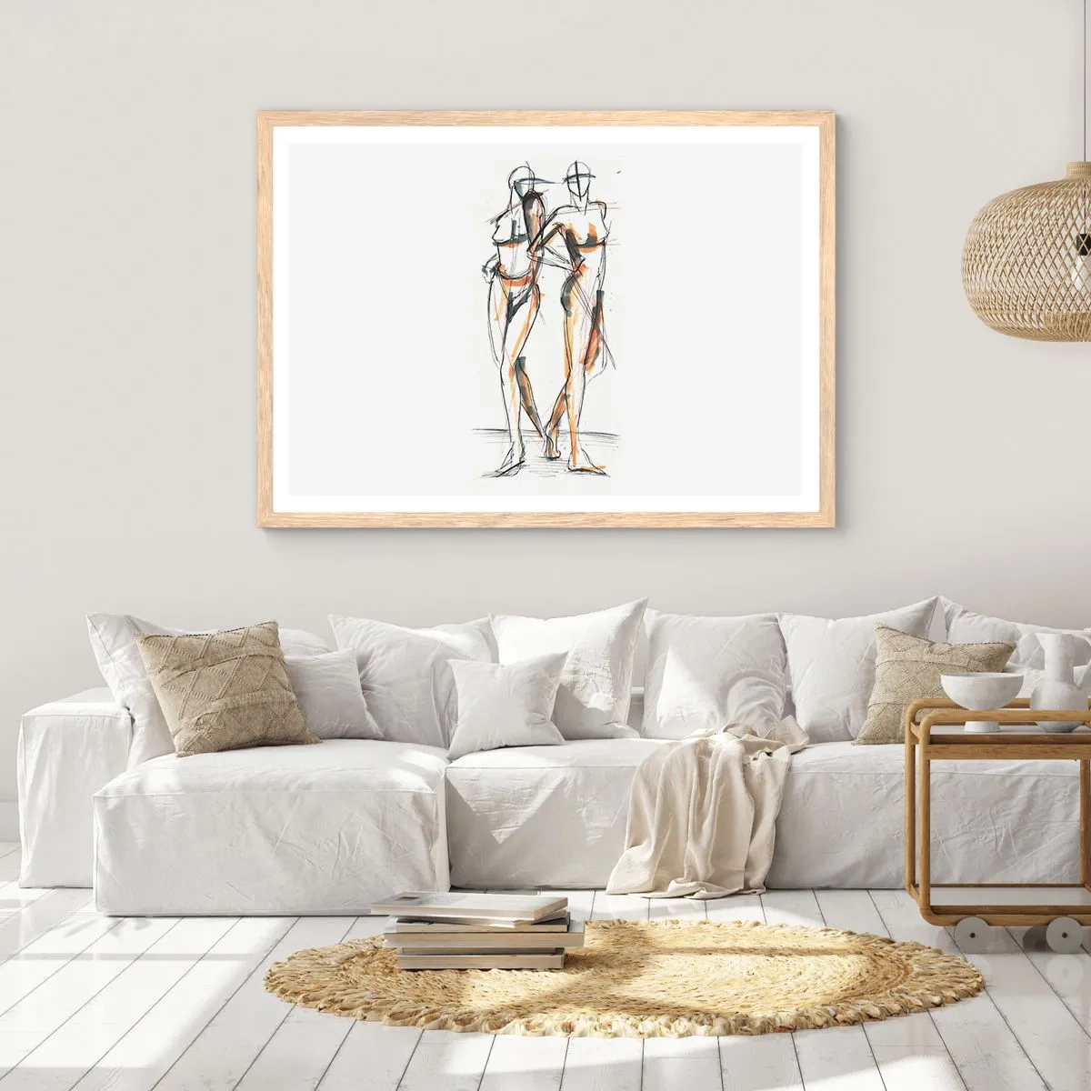 Affisch i ram av ljusek - Charmens studie - 91x61 cm