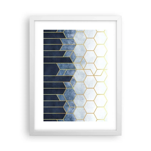 Affisch i vit ram - Komposition i synkoprytm - 30x40 cm