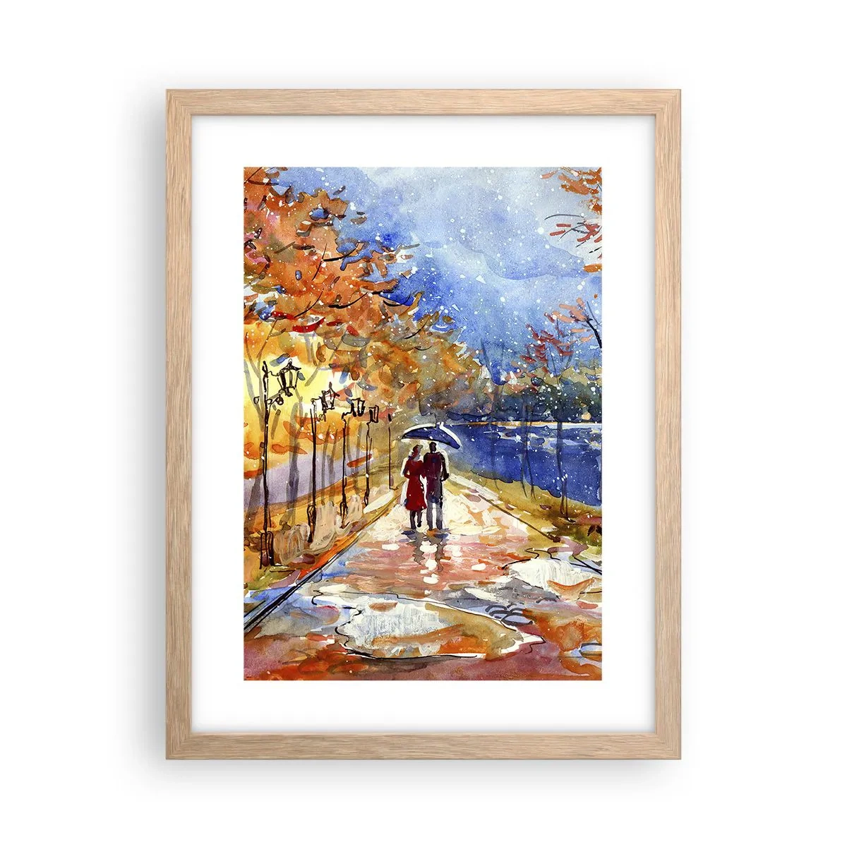 Affisch i ram av ljusek - Tillsammans mot tidens gräns - 30x40 cm