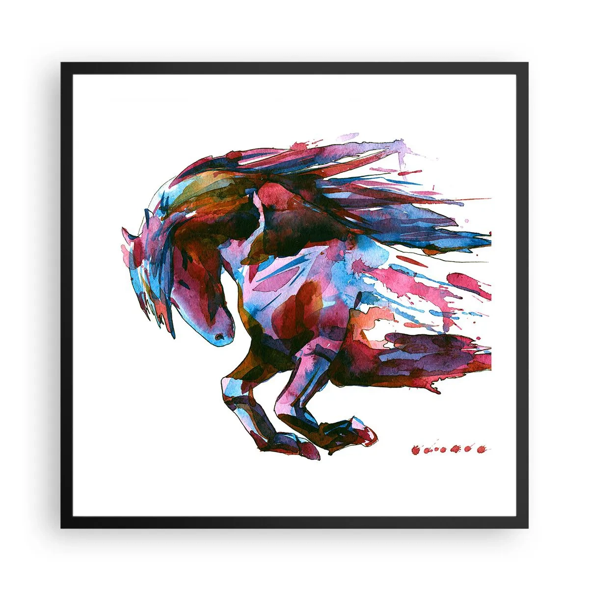 Affisch i svart ram - I extas - 60x60 cm