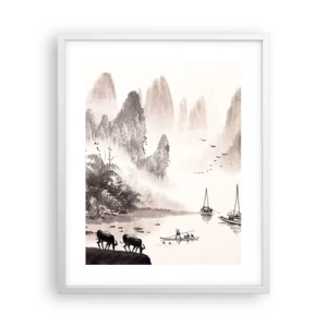 Affisch i vit ram - Österns exotiska vardag - 40x50 cm