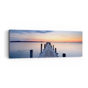 Canvastavla - Bild på duk - Klara solnedgångens ro - 90x30 cm