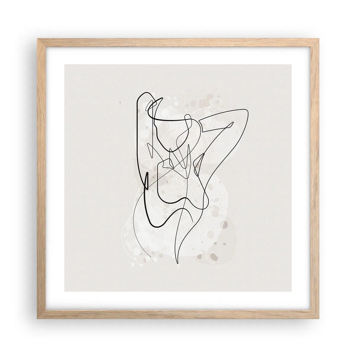 Affisch i ram av ljusek - Konsten att förföra - 50x50 cm