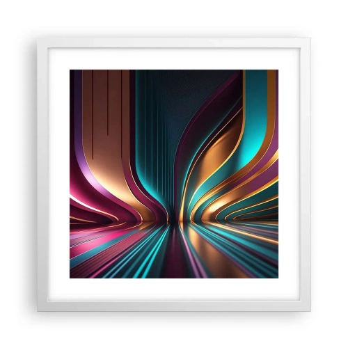 Affisch i vit ram - Ljusets arkitektur - 40x40 cm