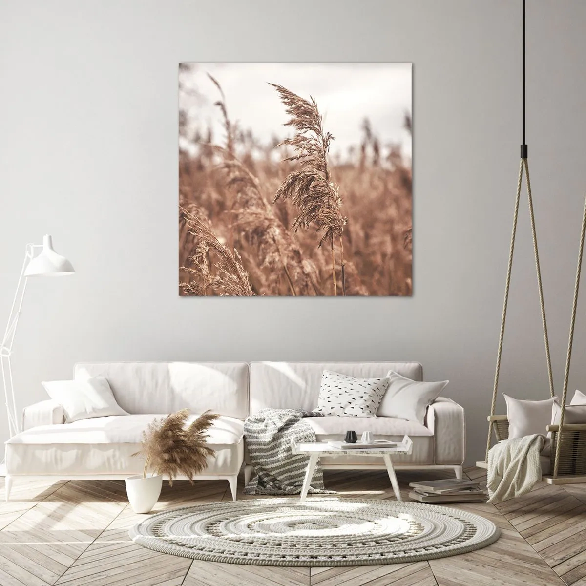 Canvastavla - Bild på duk - Hösten är framme på åkrarna - 30x30 cm