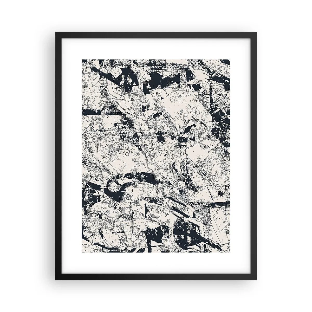 Affisch i svart ram - Motsatsernas interpenetration - 40x50 cm