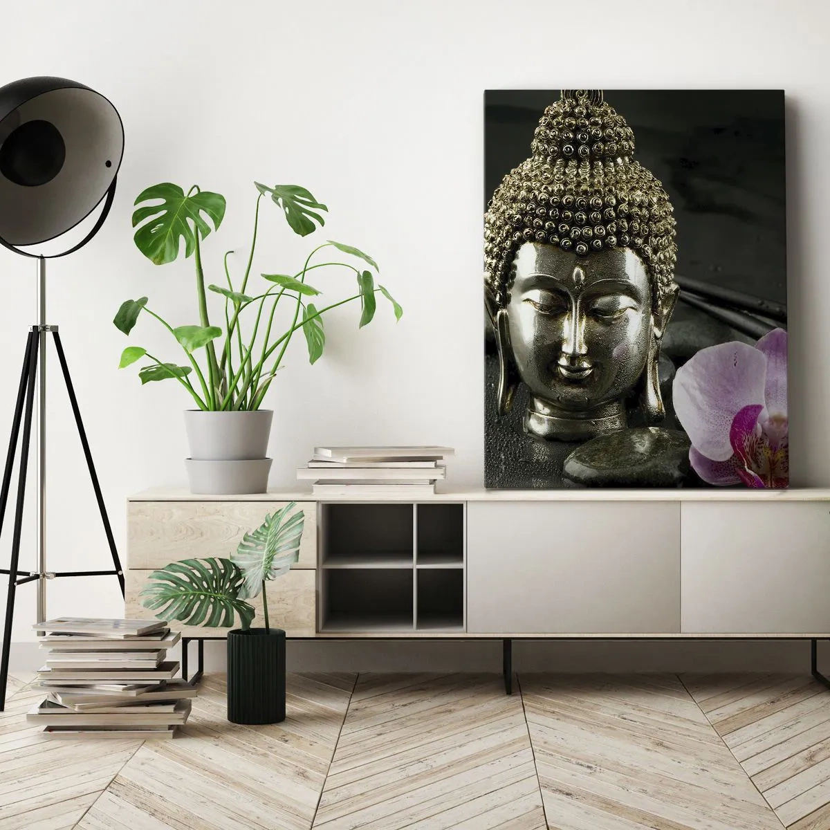 Canvastavla - Bild på duk - Visshetens och skönhetens harmoni - 45x80 cm