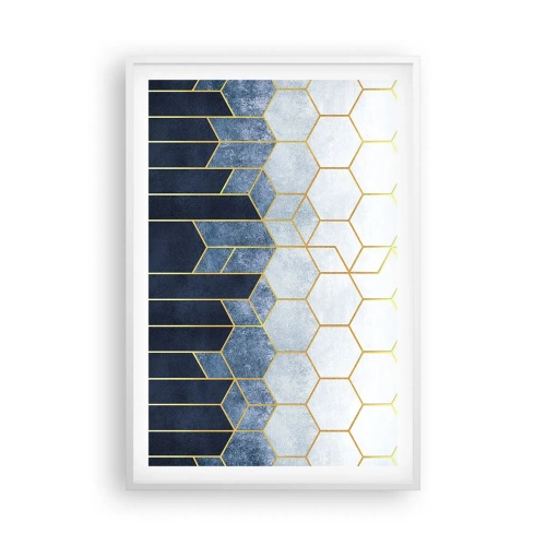 Affisch i vit ram - Komposition i synkoprytm - 61x91 cm