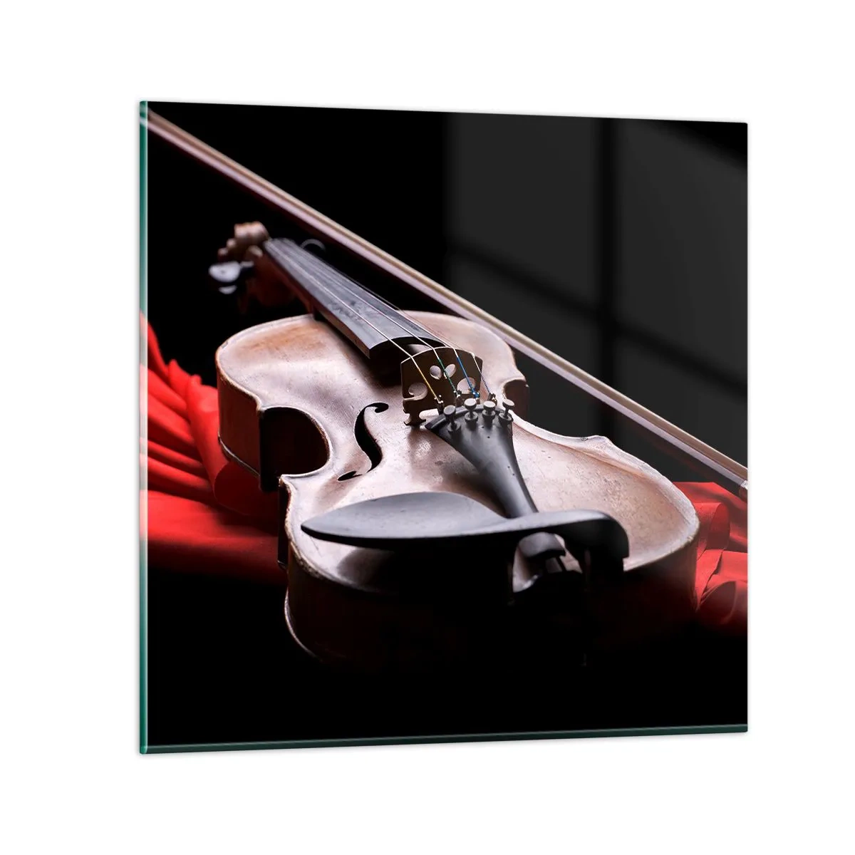 Glastavla - Bild på glas - Känslornas musik - 60x60 cm