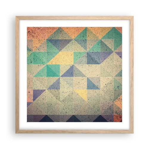 Affisch i ram av ljusek - Trianglarnas republik - 50x50 cm