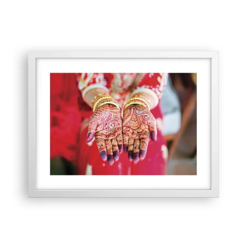 Affisch i vit ram - Redo att fånga lyckan - 40x30 cm