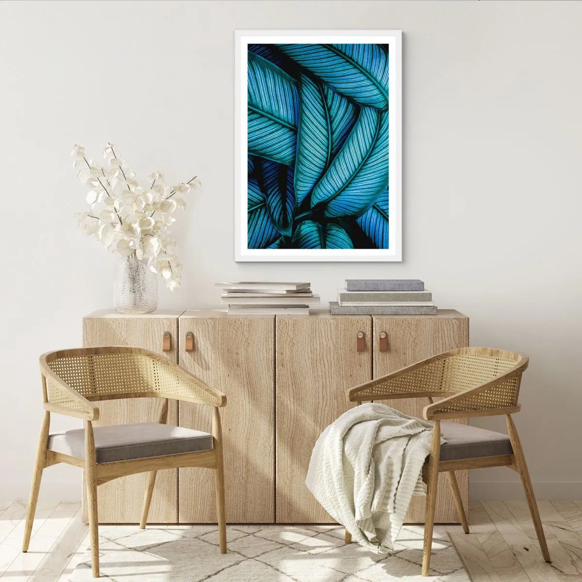 Affisch i vit ram - Livslinjer - 70x100 cm