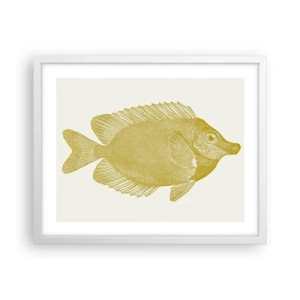 Affisch i vit ram - Fisk och det är allt - 50x40 cm