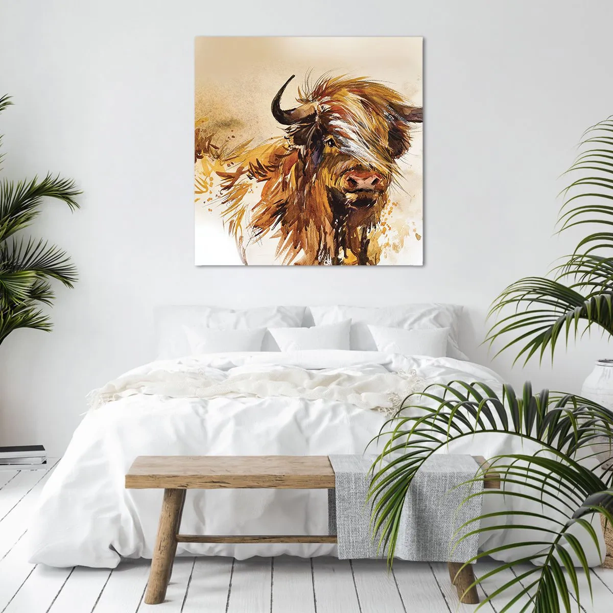 Canvastavla - Bild på duk - Jägarens dröm - 70x70 cm