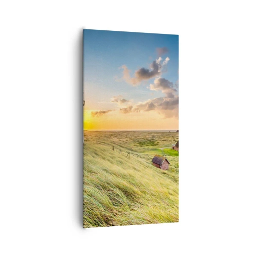 Canvastavla - Bild på duk - Mellan vågorna - 65x120 cm