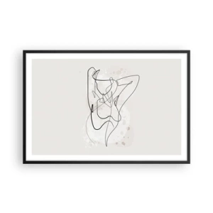 Affisch i svart ram - Konsten att förföra - 91x61 cm