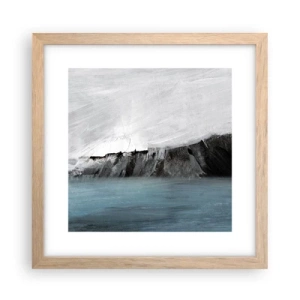 Affisch i ram av ljusek - Vatten - jord: en krock mellan elementen - 30x30 cm