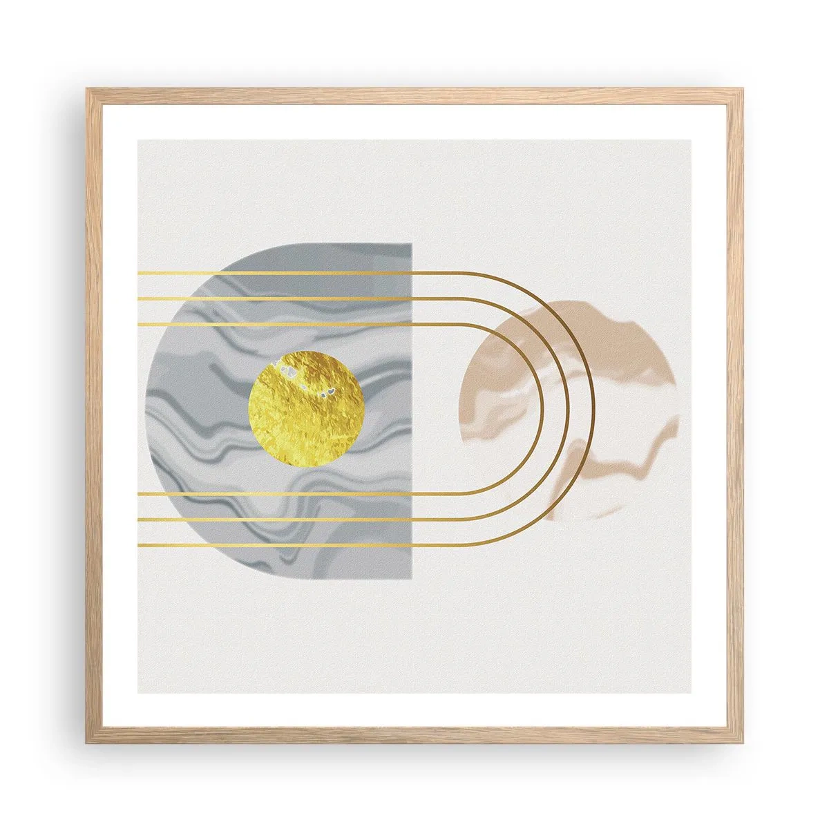 Affisch i ram av ljusek - Ljushet och sken - 60x60 cm