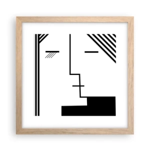 Affisch i ram av ljusek - Bara en kyss - 30x30 cm