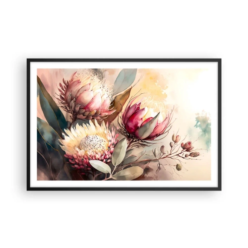 Affisch i svart ram - Från profil och en face - 91x61 cm