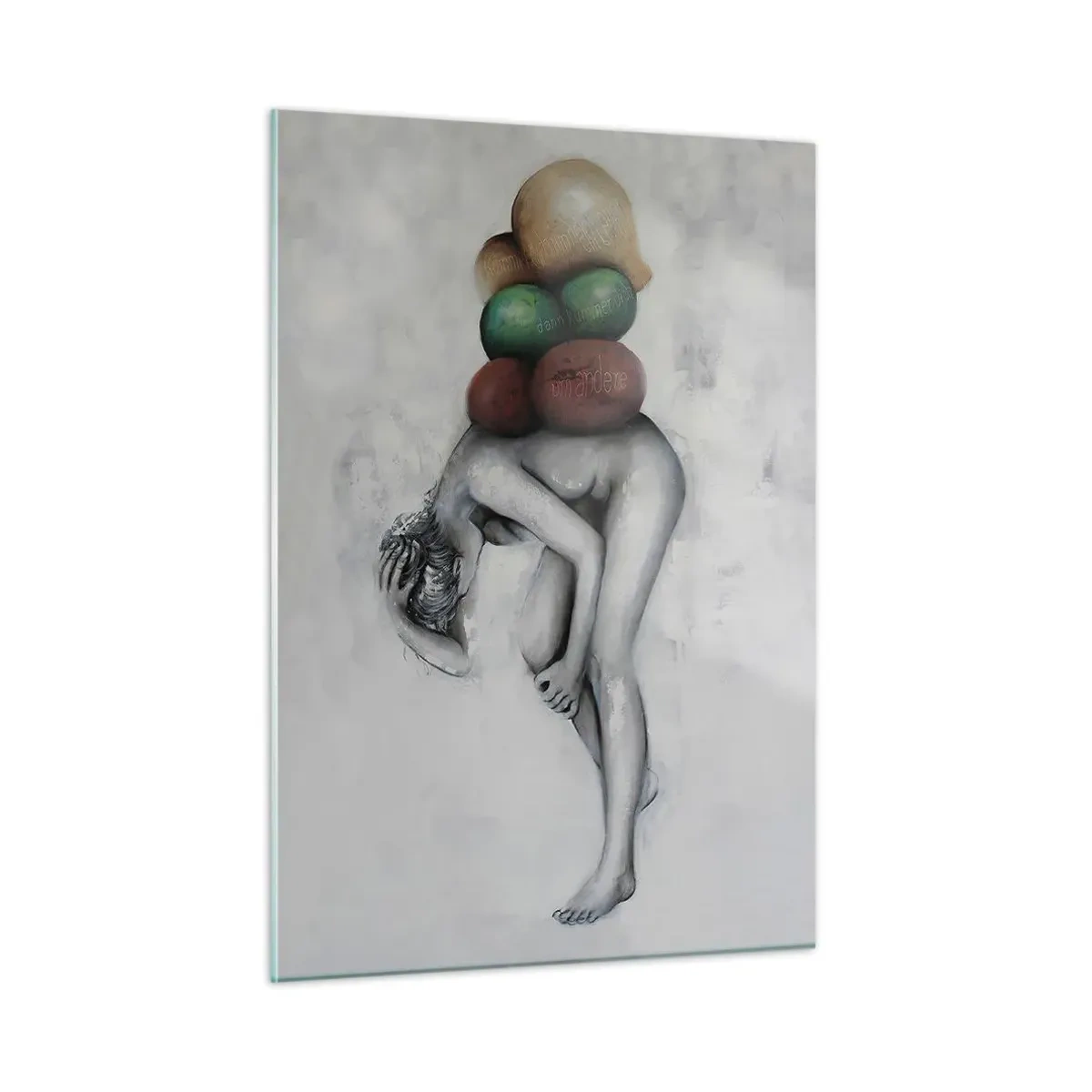 Glastavla - Bild på glas - Livets börda - 50x70 cm