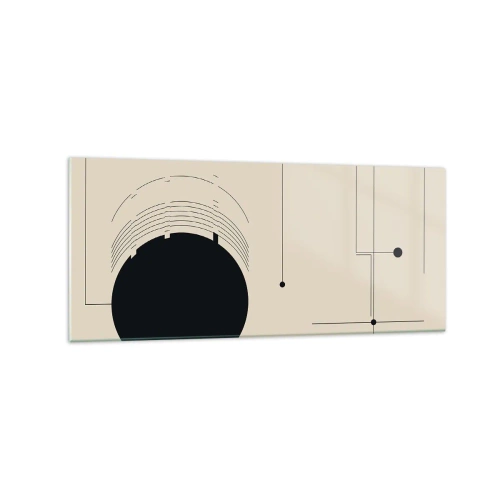 Glastavla - Bild på glas - Fjädrande och dynamisk komposition - 120x50 cm