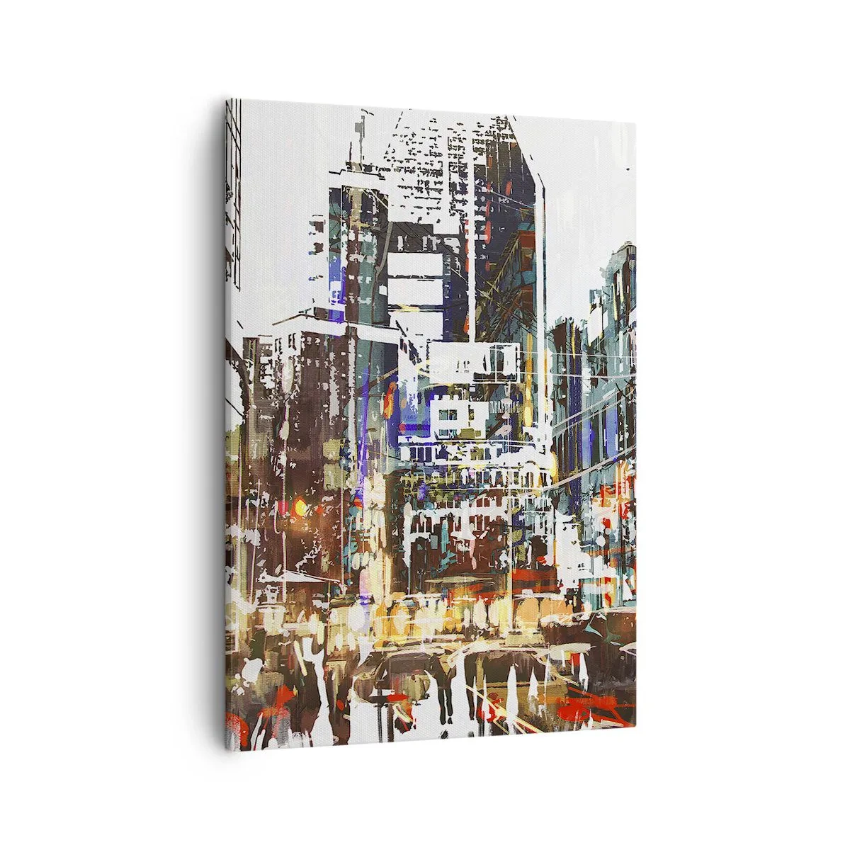 Canvastavla - Bild på duk - Blinkande stad - 50x70 cm