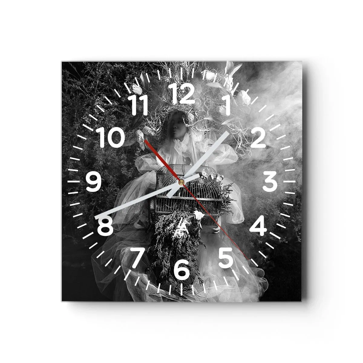 Väggklocka - Klocka på glas - Bara Moder - Natur - 30x30 cm