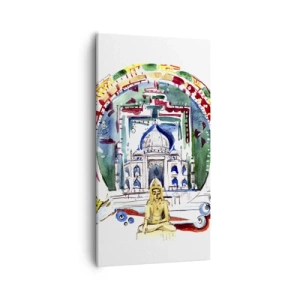 Canvastavla - Bild på duk - Indiska världsbalansen - 55x100 cm