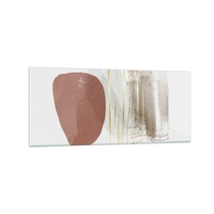 Glastavla - Bild på glas - Abstrakt pelargång - 120x50 cm