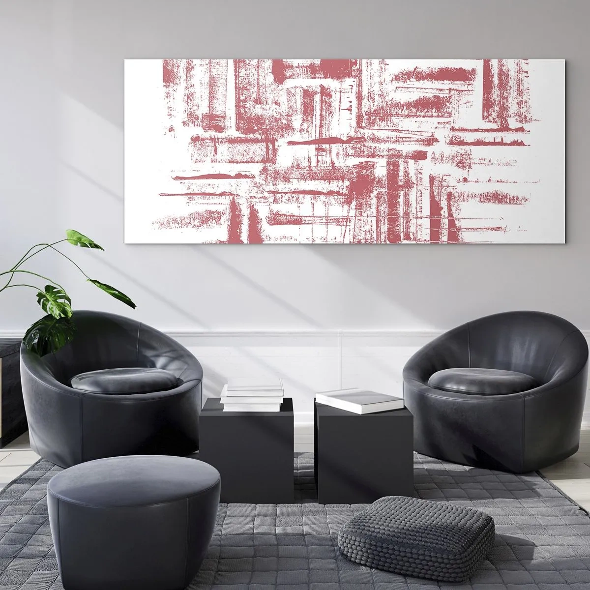 Glastavla - Bild på glas - Röd stad - 120x50 cm